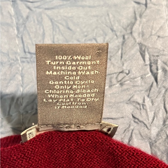 Ann Taylor Factory Sleeveless Wool Sweater Vest Maroon red L good condition - Picture 3 of 7